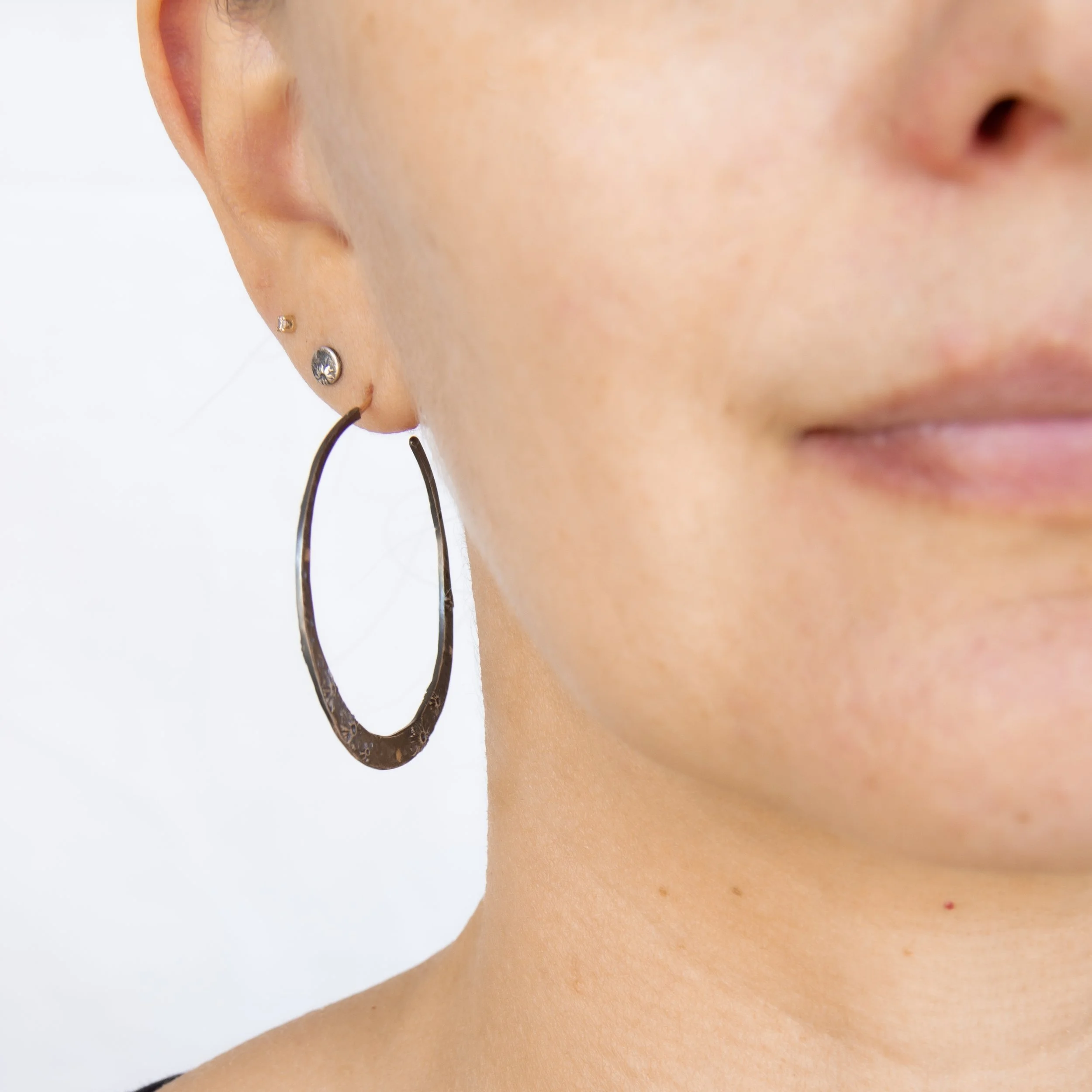Medium Crescent Moon Hoops — Luana Coonen Jewelry